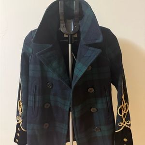 Denim & Supply Ralph Lauren Plaid Blazer - Navy and Green